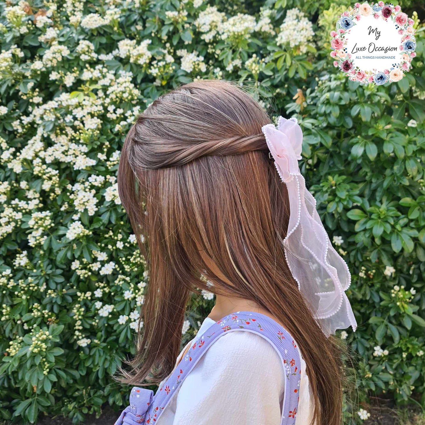 Pink Pearl Edge Bow
