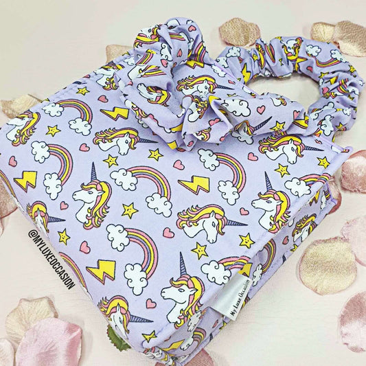 Purple Unicorn Scrunchie Bag