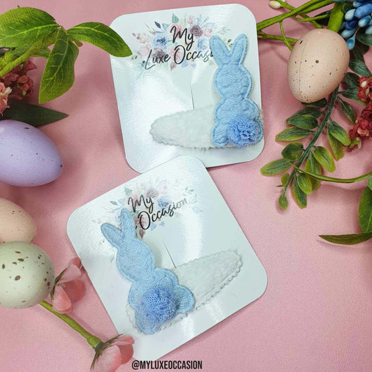 Blue Easter Bunny Snapclip for Hair