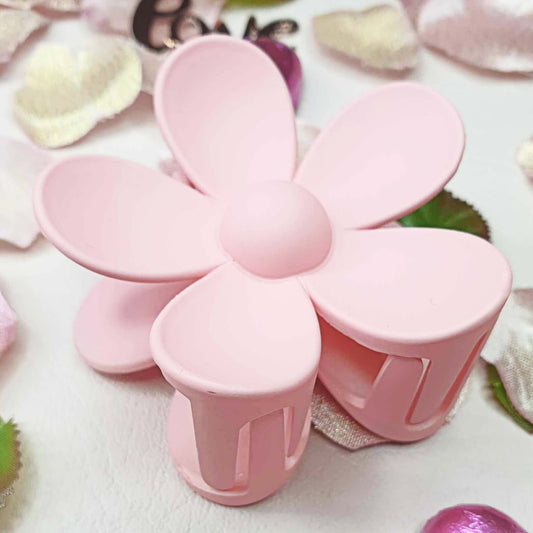 Light Pink Large Flower Hair Claw Clips