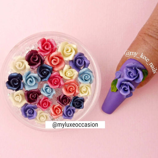 Nail showcasing 3D acrylic nail art handmade by myluxeoccasion