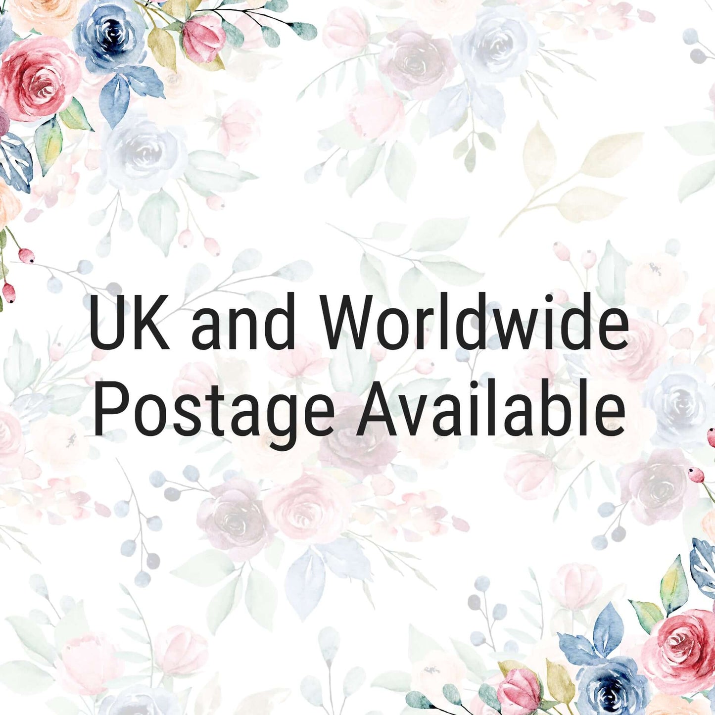 Blue and Pink Summer Flowers Scrunchie