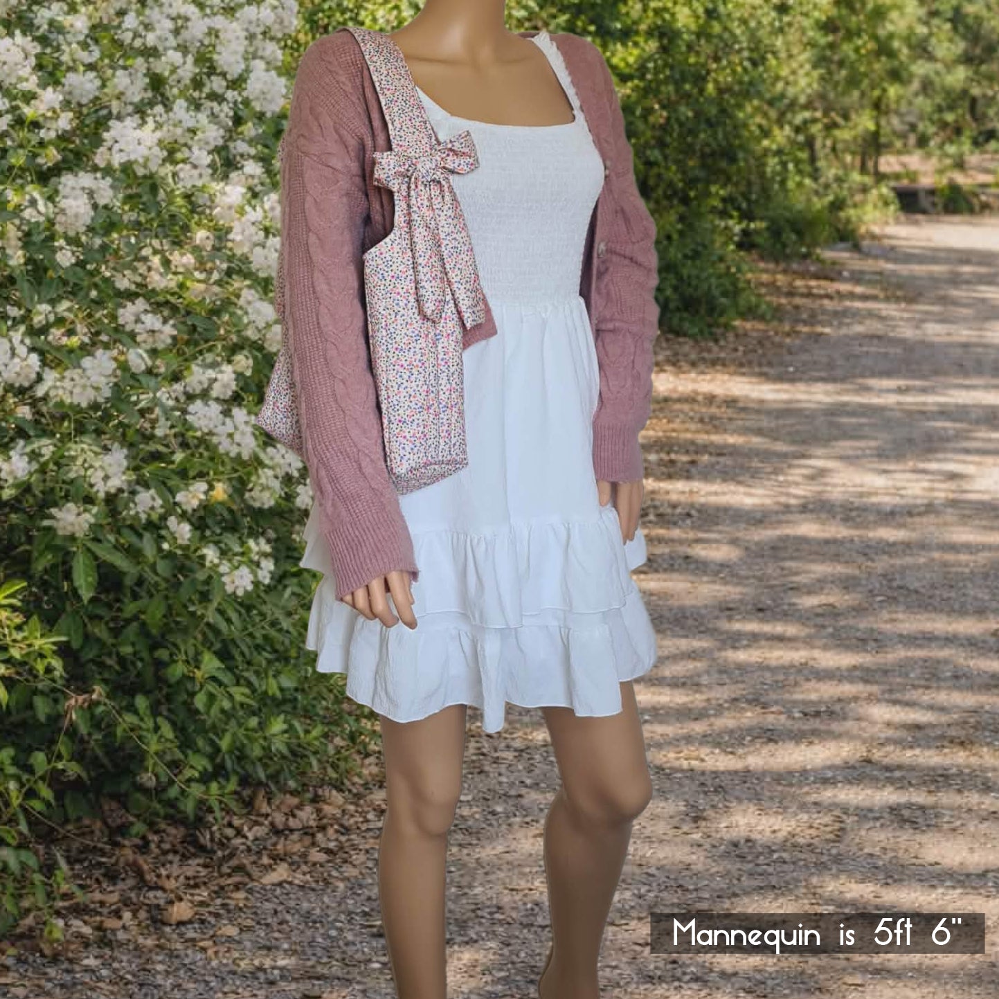 Quilted Slouchy Bow Bag - Floral Cottagecore Shoulder Bag