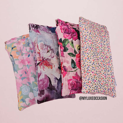 Pink Roses - Quilted Flex Frame Sunglasses Case