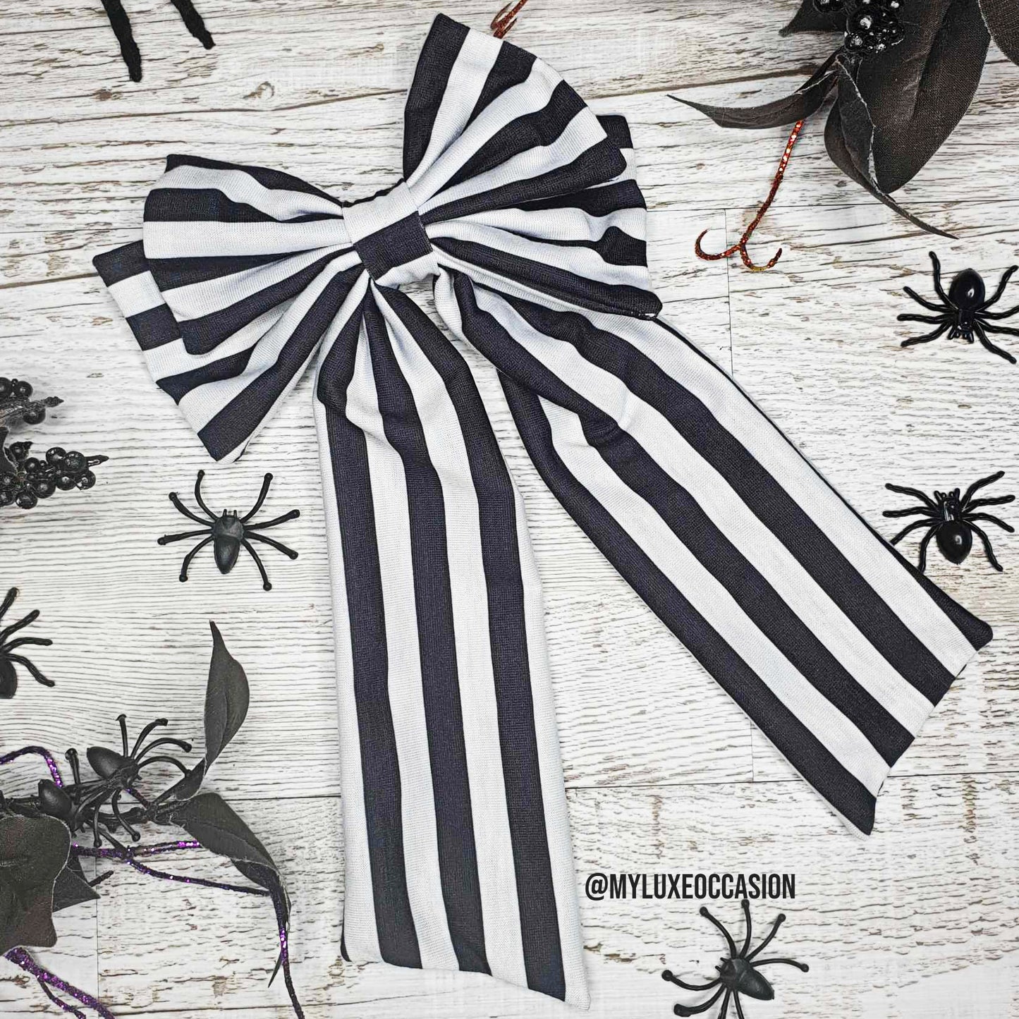 Black Velvet Bows 2 Pack Black White Stripe Halloween For Wreaths ,12x9.4 Black And White Christmas Decorations Bow For Gift Wrapping Tree Topper Wedding Holiday Birthday Party Wall Home Front Door Fall Bows Black Velvet Bows 2 Pack Black White Stripe Halloween For Wreaths ,12x9.4 Black And White Christmas Decorations Bow For Gift Wrapping Tree Topper Wedding Holiday Birthday Party Wall Home Front Door Fall Bows