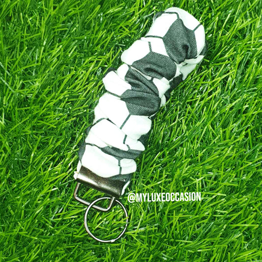 Football Scrunchie Wristlet