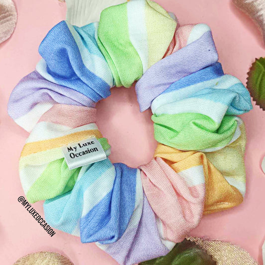 Pastel Block Scrunchie