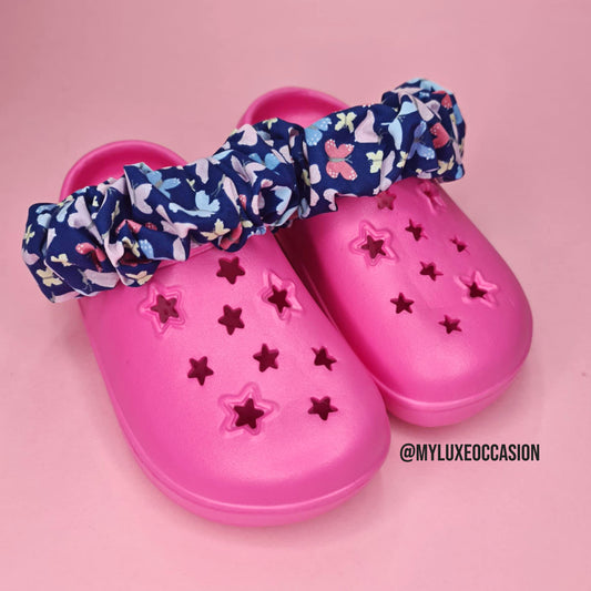 Purple Butterfly Cronchies - Scrunchies for your shoes - Strap Covers