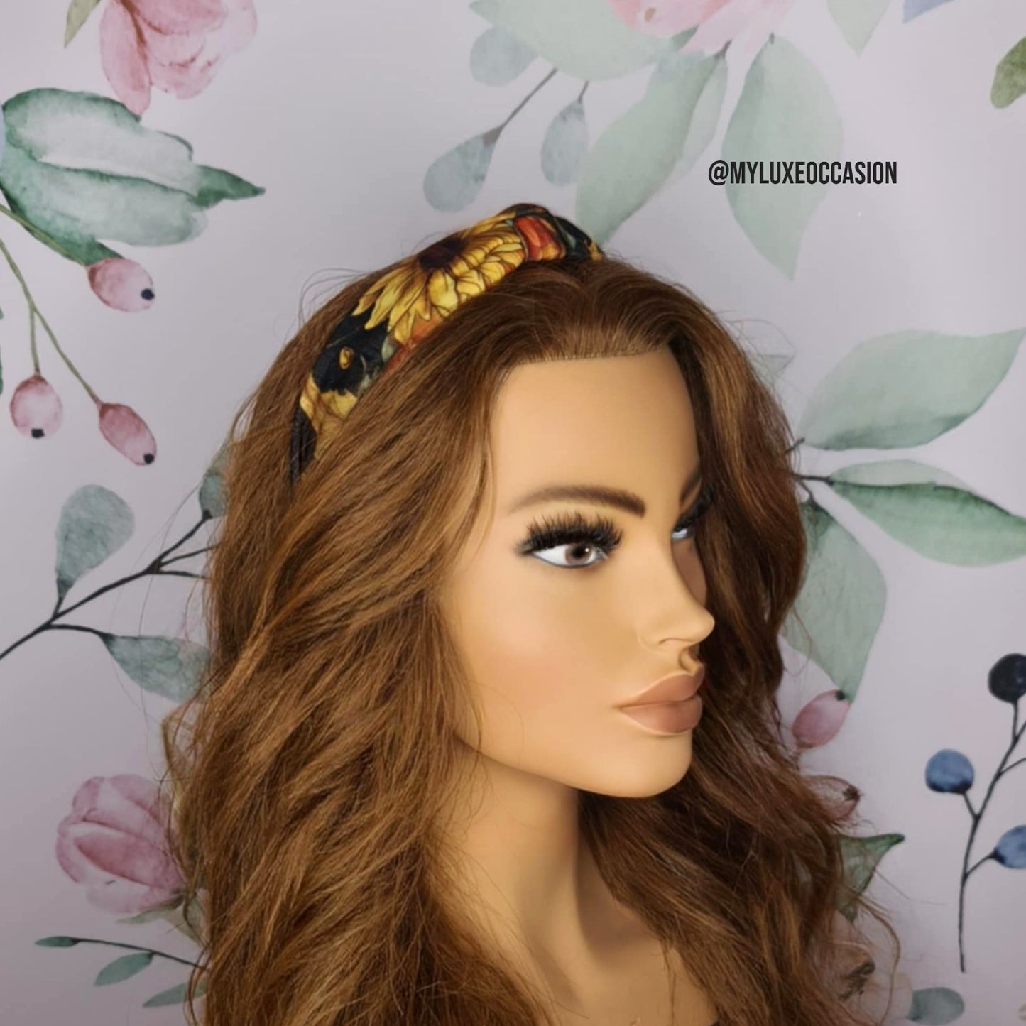 Autumnal Pumpkin Knotted Headband - Black Base - Autumn Collection 2025