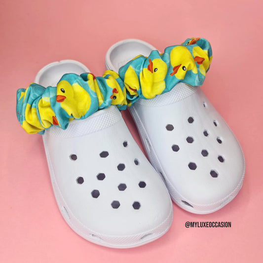 Yellow Ducks Cronchies - Scrunchies for your shoes - Strap Covers